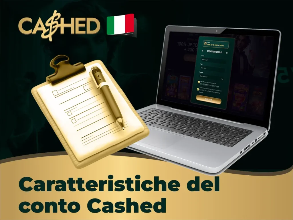 Caratteristiche del conto Cashed