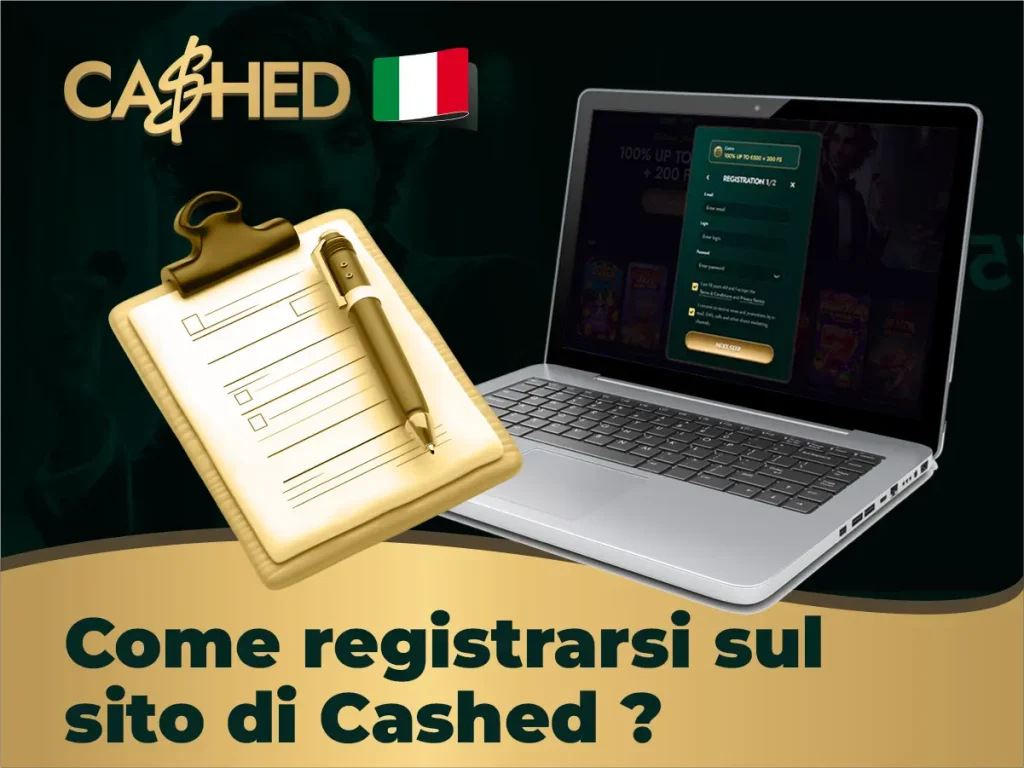 Come registrarsi sul sito di Cashed ?